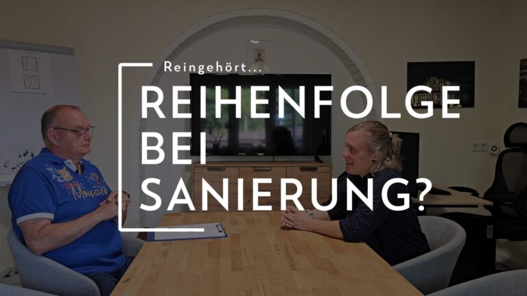 Reihenfolge bei der Altbausanierung